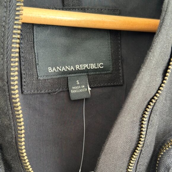 BANANA REPUBLIC BLACK CANVAS VEST SIZE S - Picture 6 of 7